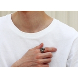 エッジブラックスカルリングメンズ指輪Binichビニッチ | シルバーアクセサリーBinich | 詳細画像2