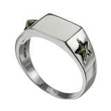 サイド スター シグネット リング 印台リング | シルバーアクセサリーBinich | 詳細画像1