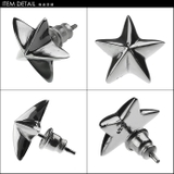 ビッグポインテッドスターピアスシルバーアクセサリー片耳用1個売りBinichビニ… | シルバーアクセサリーBinich | 詳細画像3