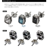 レクタングルジルコニアピアスメンズシルバー925アクセサリー片耳用1個売りBin… | シルバーアクセサリーBinich | 詳細画像3