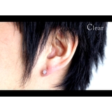 グラッビングジルコニアスタッドピアスクリアシンプルシルバー925アクセサリー片耳… | シルバーアクセサリーBinich  | 詳細画像3 