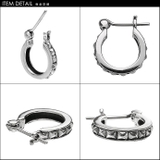 スクエアスタッズラインフープピアスシルバーアクセサリー片耳用1個売りBinich… | シルバーアクセサリーBinich | 詳細画像3