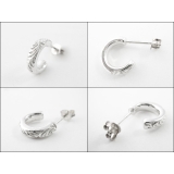 唐草フープピアスシルバーメンズ片耳用1個売りBinichビニッチ | シルバーアクセサリーBinich  | 詳細画像2 