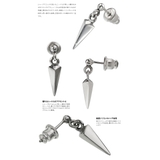 ポイントリンクニードルドロップピアスメンズシルバー925アクセサリー片耳用1個売… | シルバーアクセサリーBinich  | 詳細画像3 