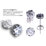 ジルコニアインクラウンピアスクリアメンズシルバー925アクセサリー片耳用1個売り… | シルバーアクセサリーBinich | 詳細画像2