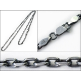 標準2.5mm4面カットアズキいぶしチェーン45cmBinichビニッチ | シルバーアクセサリーBinich | 詳細画像2