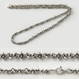 50cmフラワークロスチェーンネックレスシルバー925アクセサリーBinichビ… | シルバーアクセサリーBinich  | 詳細画像4 