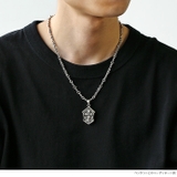 50cmフラワークロスチェーンネックレスシルバー925アクセサリーBinichビ… | シルバーアクセサリーBinich  | 詳細画像3 