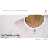 ダブルスカルキーペンダント3mmアズキチェーンセットメンズネックレスシルバー92… | シルバーアクセサリーBinich  | 詳細画像3 