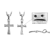 トゥエルブジルコニアクロスペンダント2mmアズキチェーンセットメンズネックレスシ… | シルバーアクセサリーBinich  | 詳細画像2 