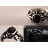 ブラックスターリングシルバー925アクセサリー指輪Binichビニッチ | シルバーアクセサリーBinich | 詳細画像3