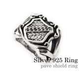 パヴェシールドリングシルバー指輪Binichビニッチ | シルバーアクセサリーBinich | 詳細画像1