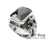 ビッグクロスリングシルバー925アクセサリージルコニア指輪Binichビニッチ | シルバーアクセサリーBinich | 詳細画像1