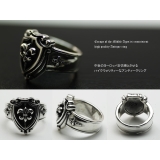 ブラックシールドフレアリングシルバー925アクセサリー指輪Binichビニッチ | シルバーアクセサリーBinich | 詳細画像2