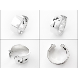 ジルコニアクロスUリングシルバー指輪Binichビニッチ | シルバーアクセサリーBinich  | 詳細画像2 