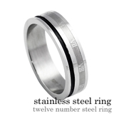 トゥエルブナンバースチールリングステンレススチールアクセサリー指輪Binichビ… | シルバーアクセサリーBinich  | 詳細画像1 