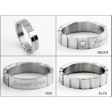 ワンストーンラバーズリングステンレススチールアクセサリー指輪Binichビニッチ | シルバーアクセサリーBinich  | 詳細画像2 