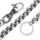 スカルクリップダブルリングウォレットチェーンシルバー925アクセサリーBinic… | シルバーアクセサリーBinich | 詳細画像1
