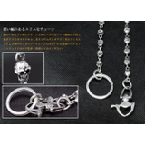 スモールスカルリンクウォレットチェーンシルバー925アクセサリーBinichビニ… | シルバーアクセサリーBinich | 詳細画像2