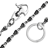 スモールスカルリンクウォレットチェーンシルバー925アクセサリーBinichビニ… | シルバーアクセサリーBinich | 詳細画像1