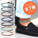 天然石シングルビーズレザーアンクレットパワーストーンBinichビニッチ | シルバーアクセサリーBinich  | 詳細画像1 