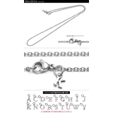 細めイニシャルチャーム付き2mmアズキスチールチェーンアレルギー対応40cm45… | シルバーアクセサリーBinich  | 詳細画像3 