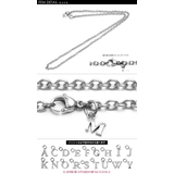 標準イニシャルチャーム付き3mmアズキスチールチェーンアレルギー対応40cm45… | シルバーアクセサリーBinich  | 詳細画像3 