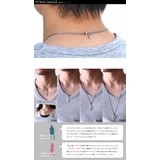 標準イニシャルチャーム付き3mmアズキスチールチェーンアレルギー対応40cm45… | シルバーアクセサリーBinich  | 詳細画像2 