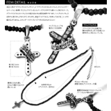 スモールクラウンクロスペンダントスピネルネックレスセットメンズネックレスシルバー… | シルバーアクセサリーBinich  | 詳細画像2 