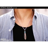 ネイティブフェザーペンダントS3 5mmアズキチェーンセットメンズネックレスシル… | シルバーアクセサリーBinich  | 詳細画像3 