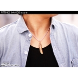 ゴールドブラスネイティブフェザーペンダントEブラス3mmアズキチェーンセットBi… | シルバーアクセサリーBinich  | 詳細画像3 