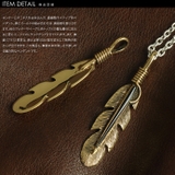 ゴールドブラスネイティブフェザーペンダントFブラス3mmアズキチェーンセットBi… | シルバーアクセサリーBinich  | 詳細画像2 