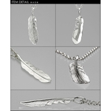 フラッターネイティブフェザーペンダントB3mmアズキチェーンセットメンズネックレ… | シルバーアクセサリーBinich  | 詳細画像3 