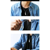 フラッターネイティブフェザーペンダントB3mmアズキチェーンセットメンズネックレ… | シルバーアクセサリーBinich  | 詳細画像2 