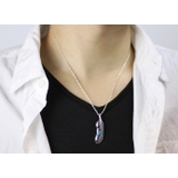 ターコイズインフェザーペンダント2mmアズキチェーンセットメンズネックレスシルバ… | シルバーアクセサリーBinich  | 詳細画像3 