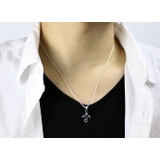 リリージルコニアカバーペンダント2mmアズキチェーンセットメンズネックレスシルバ… | シルバーアクセサリーBinich  | 詳細画像3 