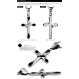 ラフカットクロスペンダントオニキストップのみメンズネックレス全3色シルバー925… | シルバーアクセサリーBinich | 詳細画像3