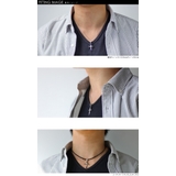 ラフカットクロスペンダントオニキストップのみメンズネックレス全3色シルバー925… | シルバーアクセサリーBinich | 詳細画像2