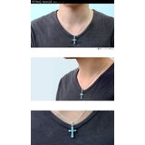 ターコイズペンダントホーリークロストップのみメンズネックレスシルバー925アクセ… | シルバーアクセサリーBinich  | 詳細画像2 