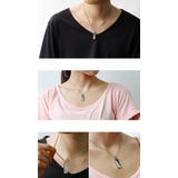 ペア販売ステンレススチールペンダントKペアセットチェーン付き斜めスティックBin… | シルバーアクセサリーBinich  | 詳細画像2 