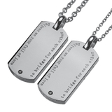 ペア販売ステンレススチールペンダントLペアセットチェーン付きドッグタグ相合傘Bi… | シルバーアクセサリーBinich  | 詳細画像1 