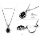 ルーインストーンペンダント3mmアズキチェーンセットメンズネックレスシルバー92… | シルバーアクセサリーBinich  | 詳細画像2 