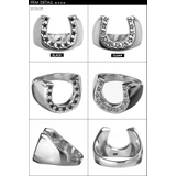 ジルコニアスターホースシューリングシルバー925アクセサリー指輪Binichビニ… | シルバーアクセサリーBinich  | 詳細画像3 