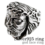 ゴッドフェイスリングシルバー925アクセサリー指輪Binichビニッチ | シルバーアクセサリーBinich | 詳細画像1