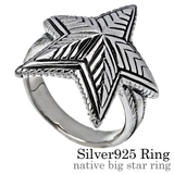 ネイティブビッグスターリングメンズ星ネイティブ指輪Binichビニッチ | シルバーアクセサリーBinich  | 詳細画像1 