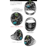 トゥーターコイズロッキーリングシルバー925アクセサリー指輪Binichビニッチ… | シルバーアクセサリーBinich | 詳細画像3