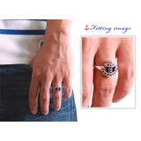 ブラックジルコニアアンカーリングシルバー925アクセサリー指輪Binichビニッ… | シルバーアクセサリーBinich  | 詳細画像3 