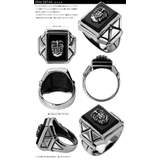 シールドオニキスリングシルバー925アクセサリー指輪Binichビニッチ | シルバーアクセサリーBinich  | 詳細画像3 