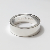 7mm幅シンプル平打ちリングシルバー925アクセサリー指輪Binichビニッチ | シルバーアクセサリーBinich | 詳細画像3