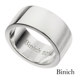 10mm幅シンプル平打ちリングシルバー925アクセサリー指輪Binichビニッチ… | シルバーアクセサリーBinich | 詳細画像1